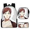 Backpack Naruto Children Set With Pencil Case And Versatile For School Trips Day