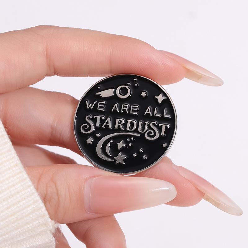 We Are All Stardust Meteor Enamel Pin Brooch Metal Badges Lapel Pins Brooches for Backpacks Luxury Designer Jewelry Accessories