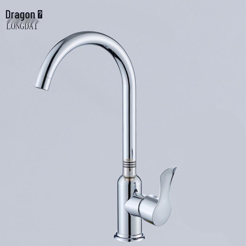 Longdai Universal Swivel Kitchen Faucet With 0.6m Hot & Cold Pipes