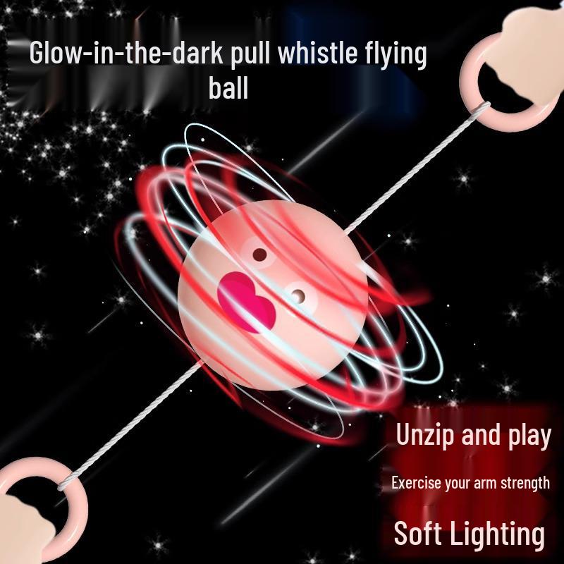 Glow-in-the-Dark Flying Top Toy - 90s Nostalgia & Educational Fun for Kids