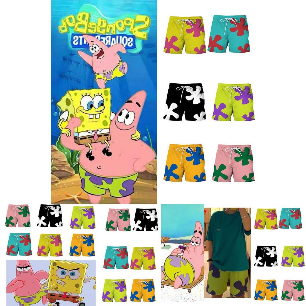 Fashionable Beach Shorts With 3d Digital Print For Men Green Color