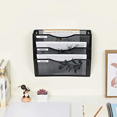 Portadocumenti da appendere alla parete, 3 ripiani, organizer per documenti da parete, grande capacità, robusto, portadocumenti portaoggetti