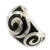 Silver Ring 'Labyrinth' Silver Onyx - 12 Mm