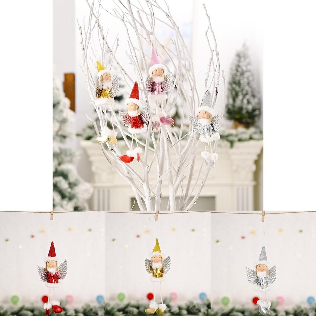 Shimmering Unique Sequin Wings Girl Hanging Decor For Enchanting Christmas Vibes