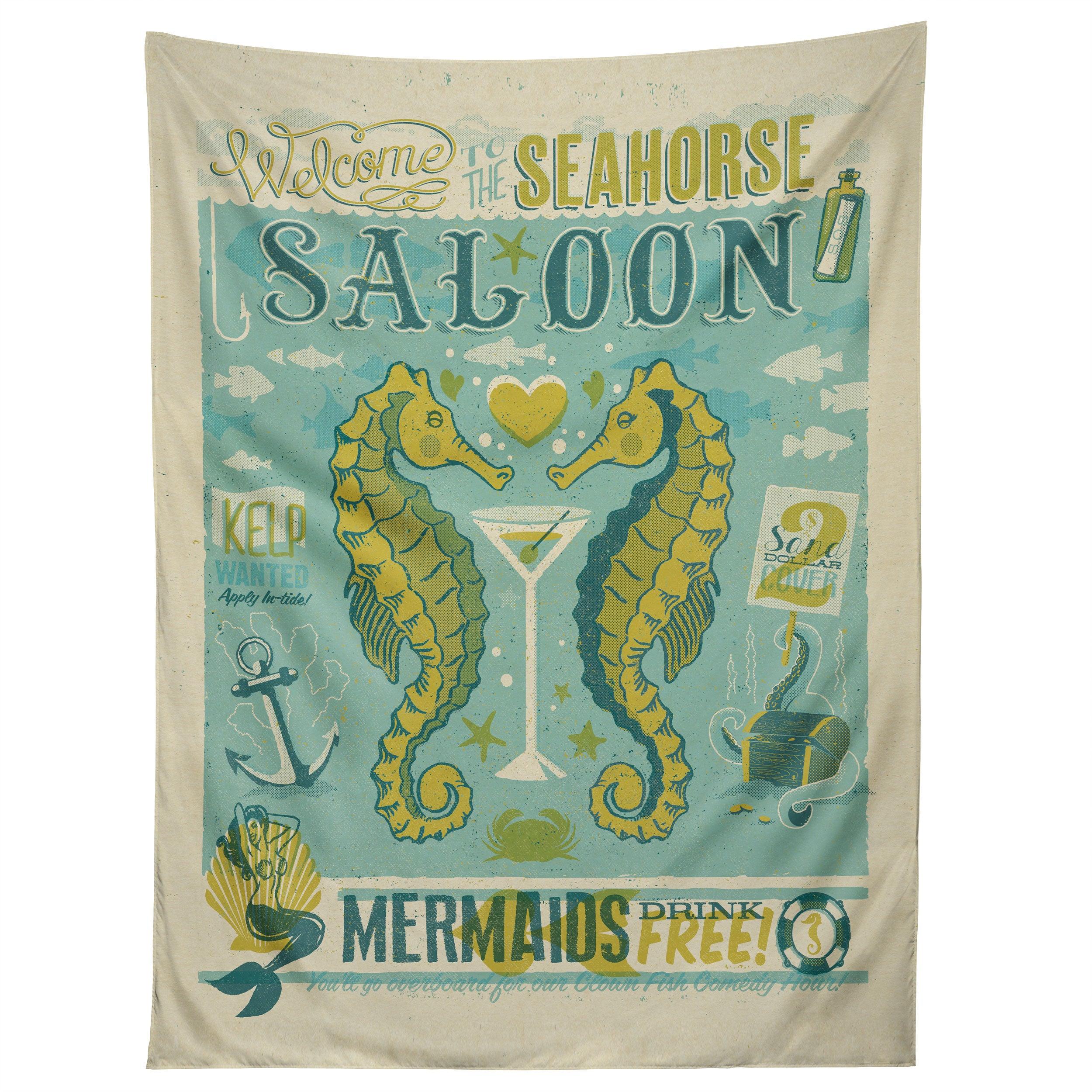 SEAHORSE SALOON tapestry 75x100