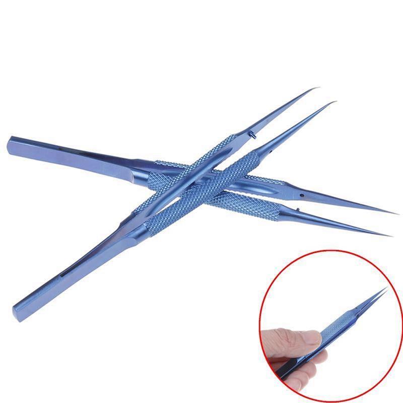 2025 Trend 2 PCS Maintenance Tool Of Titanium Alloy Tweezers Machine 0.15Mm Demagnetization Of Sharp-Pointed Straight Bending Tw