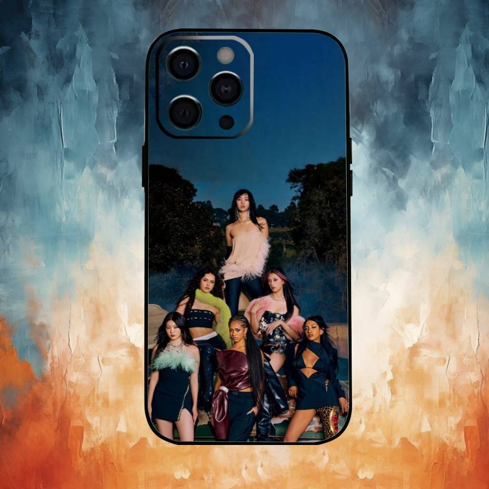 Hot Music K-KATSEYE Phone Case For iPhone17,16,15,14,13,12,11 Plus,Pro Max Soft Black Cover iPhone16plus