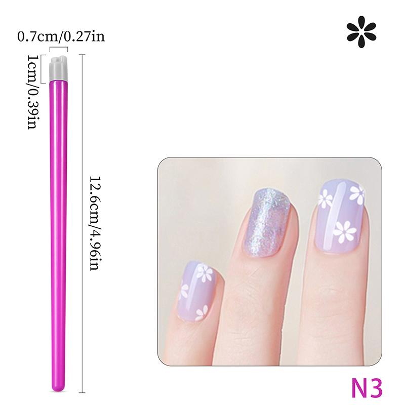 1Pcs Nail Art Stamp Pen Diy Floral Butterfly Nail Graffiti Nail Dotting Tools Polishing Painting Drawing Manicure Tools