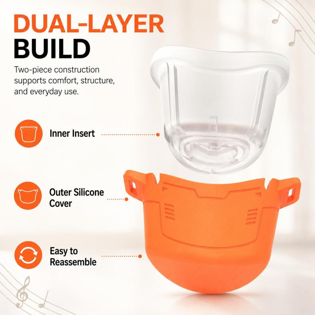 Vocal Dampener for Singers, Liquid Silicone Voice Dampener Mask, Portable Sound Dampening Device for Singing Practice, Warm-Ups, Speaking, Actors