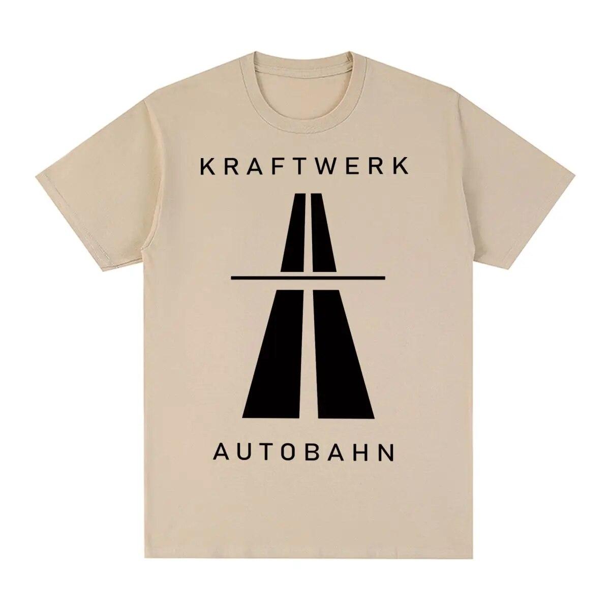 

Вінтажна футболка Kraftwerk Autobahn Music Electronic Synth Neu! Бавовняна футболка Krautrock унісекс, нова футболка, жіночі топи L