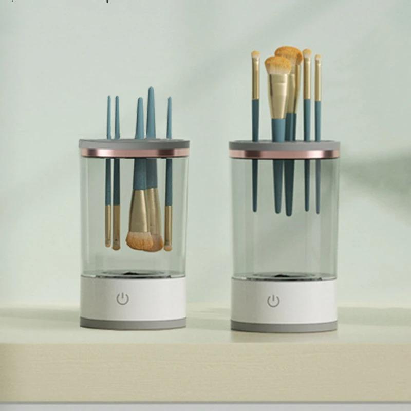 USB Plug Transportable Electric Cosmetic Brushes Cleaner with Rubber Makeup Machine Electric USB Quick Cleaner Cleaning Brush Collar Brus