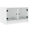 VidaXL TV Stand with White Glass Doors 68x37x42 Cm 836357