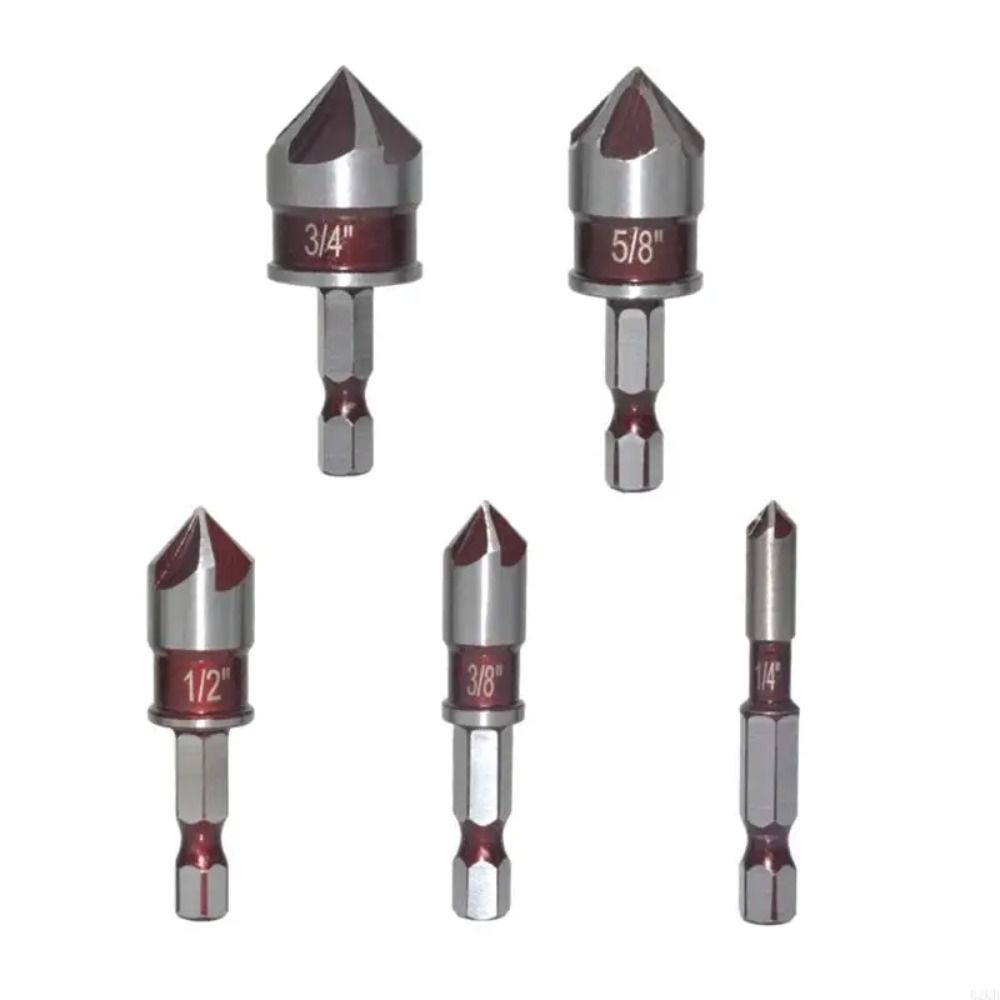 Hole Opener Drill Bit Set Hex Shank Chamfering Tool Solid Chamfer Drill Bit  Carpentry Power Tool