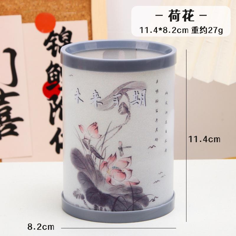 Creative Cartoon Round Foldable Diy Pen Holder Desktop Storage Box Kids Stationery Gift