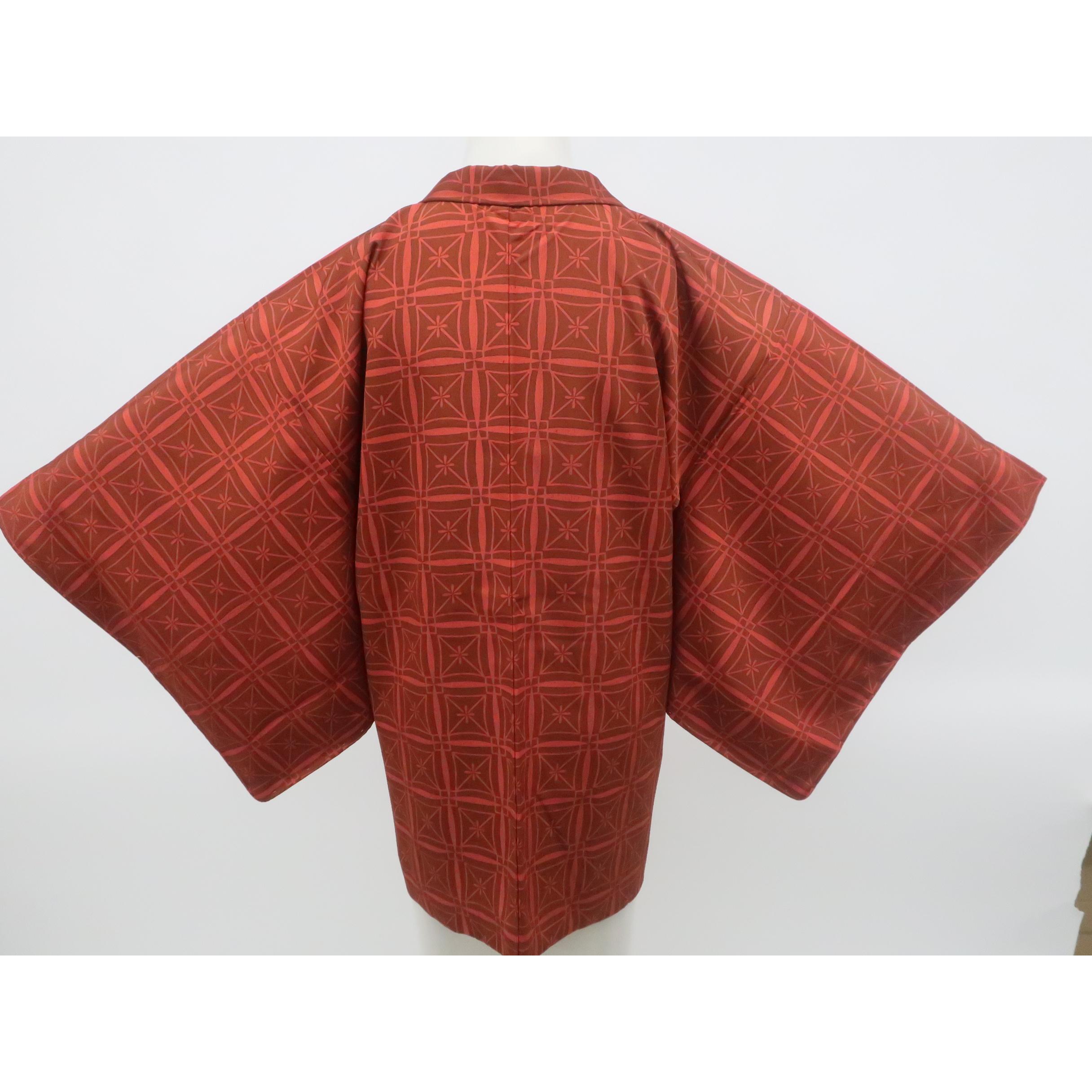Recycled kimono, haori, haori string sold separately, pure silk, kimono, in good condition, body length approx. 79cm, sleeve length 63cm,