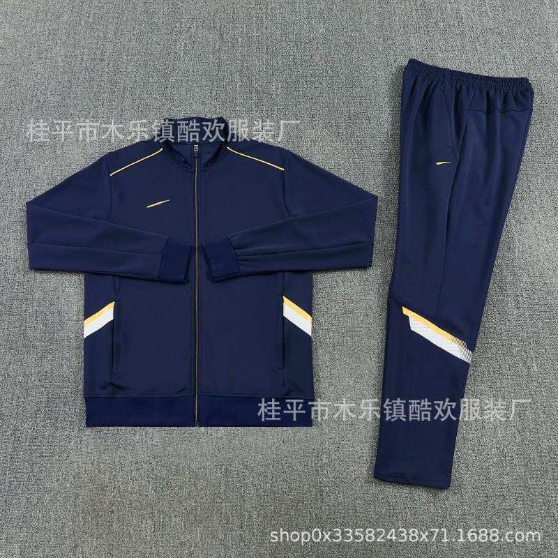AJ Tracksuit Set Long Zip Football Training Suit No Team Men Women Sportswear