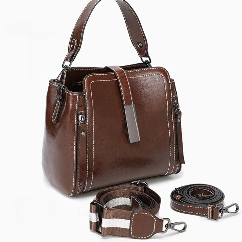 Women's Shoulder Bag Genuine Leather Zipper Purse Luxury Cowhide Crossbody Bags Female Handbag Hobos Messenger Tote Bag