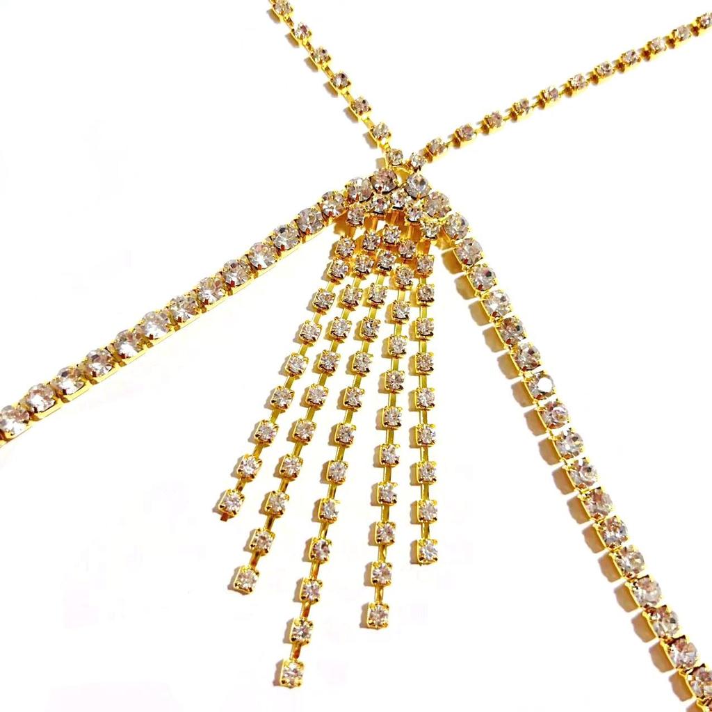 Sparkling Rhinestone & Pearl Body Chain: Fashionable, Versatile, Sexy Jewelry for Nightclubs & Beaches
