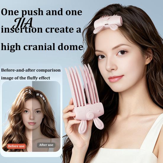 Schnell heizender Wurzel-Volumengeber 1/2 Stück, beheizte Haar-Volumenklemme, kabelloser Lifter-Kamm mit 2 Styling-Gadget-Hitzestufen, USB-wiederaufladbare Volumierklemme