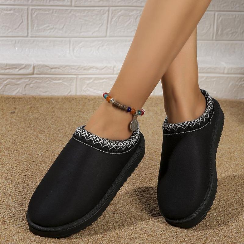New Fashionable Snow Boots, Women's Shoes, Half-drag Thickened Cotton Shoes