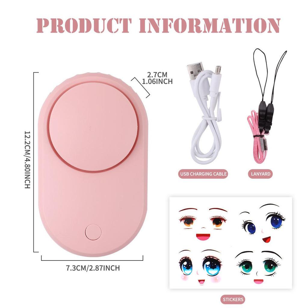 Mini USB Rechargeable Bladeless Fan for Eyelash Extensions