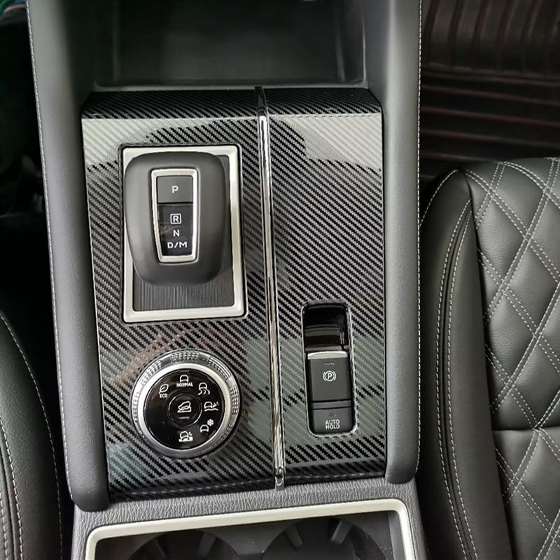 For Mitsubishi Outlander   2024 Stainless Steel Car Center Console GasFuel Hybrid Gear Shift Panel Cover Frame Sticker