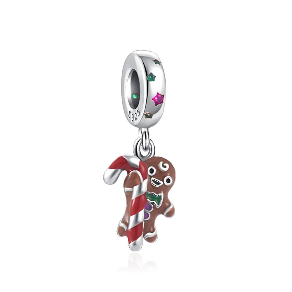Copper Red Nose Reindeer Murano Dangerous Charm Fitting Original Bracelet Christmas Jewelry Gift
