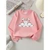 European Sizes Girls' Crewneck Sweatshirt Cute Rabbit And Hedgehogs Pattern, Spring And Autumn, Sportswear And Casual, Soft, for Kids & Teens.