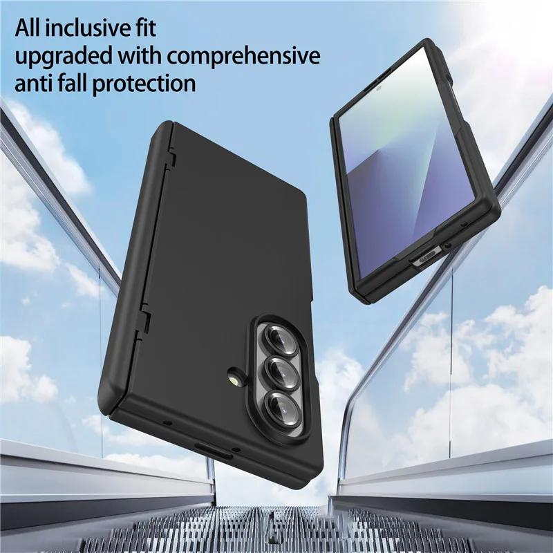 High-end Matte Magnetic Charging Hinge Phone Case For Samsung Galaxy Z Fold 7 5G Full-pack HD Screen Front Film Shockproof Cover