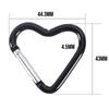 Heart-Shaped Aluminum Carabiner Key Chain Clip Outdoor Keyring Hook Water Bottle Hanging Buckle Travel Kit Accessories