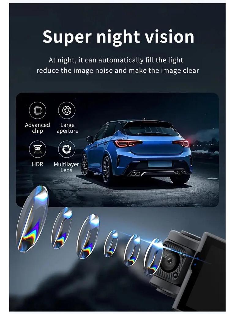 1080P Four-Lens Night Vision Dash Cam