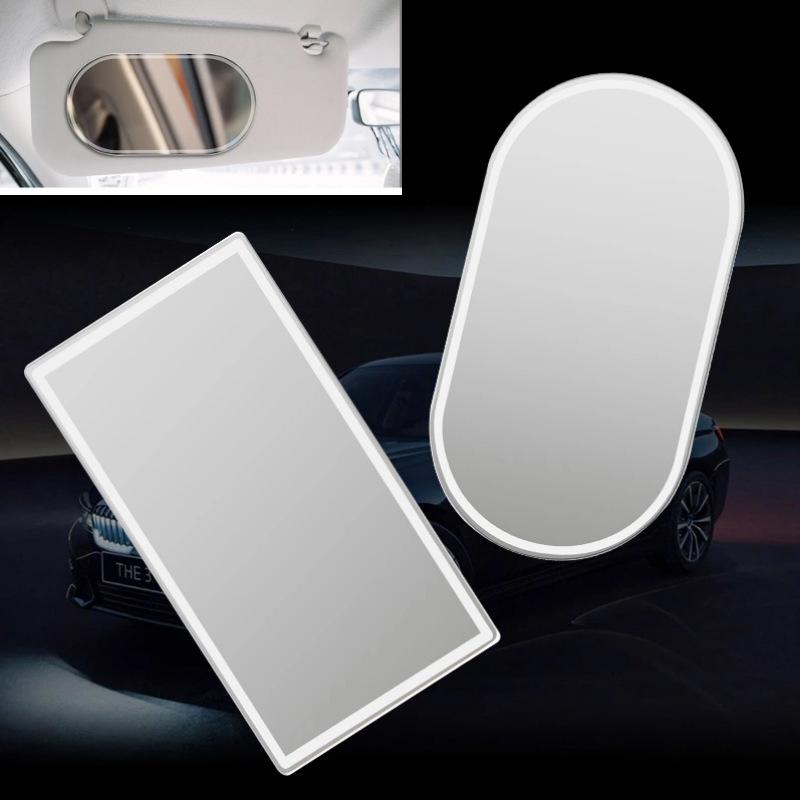 Automobile Sunshade Cosmetic Mirror Dual Purpose Rear View Auxiliary Mirror HD Mirror Stainless Steel Interior Rearview Mirror Interior Mirrors6