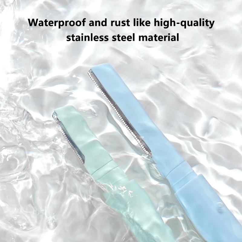 Doppelendiger Augenbrauentrimmer mit Kamm Klingen für kurze Reichweite Sicherheitsschutz Augenbrauenschaber Beauty-Tool Augenbrauenrasierer