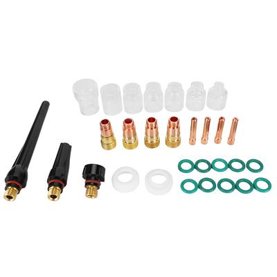 30 buc cupă de sticlă TIG 4#12# lentilă de gaz Collet corp capac spate pentru torță de sudură TIG WP92025 (30pcs )