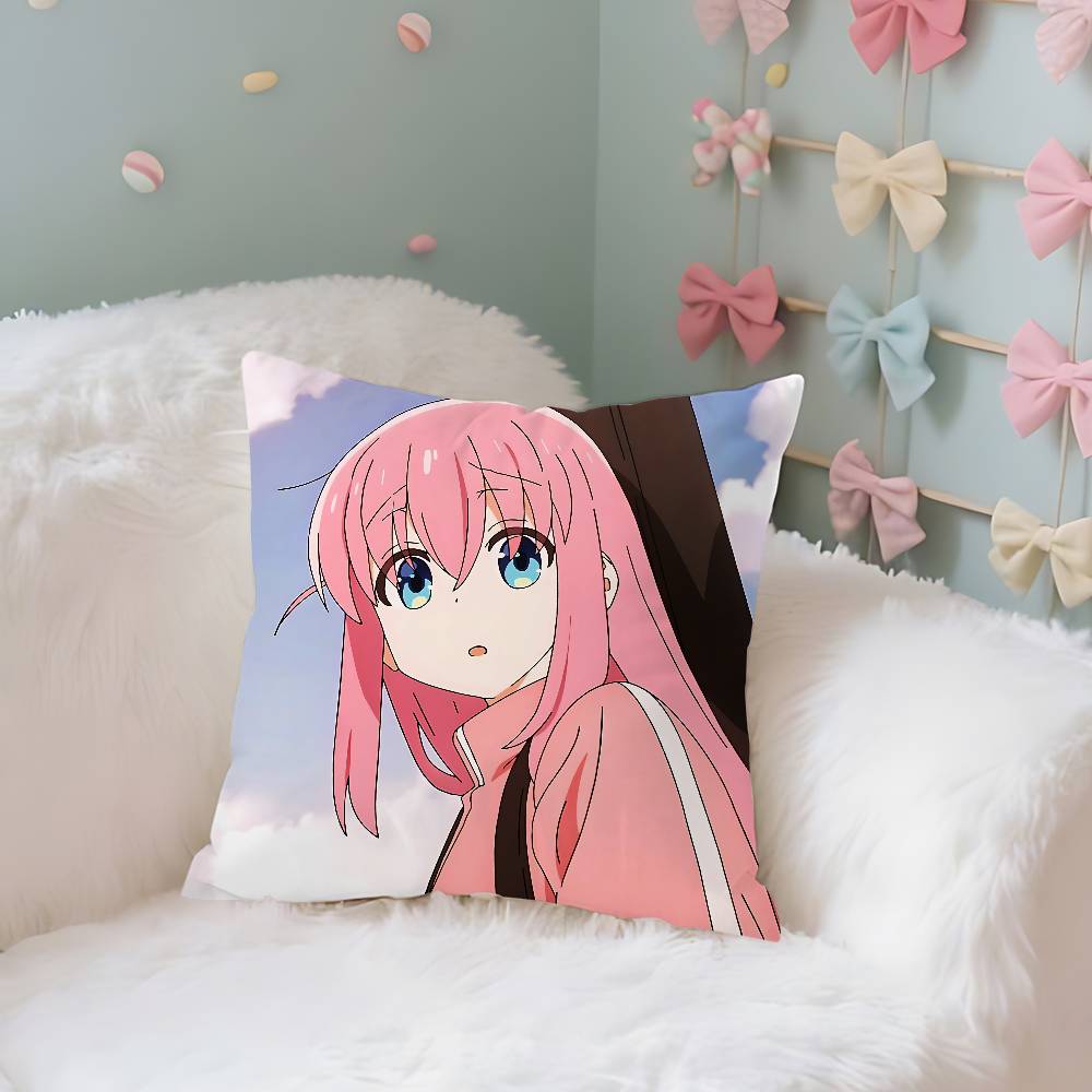 Cute Bbocchi The Rock BocchiS Kawaii Case Plush Fabric Soft Pillowcase Double Sided Print Cushion Cover Household Gifts