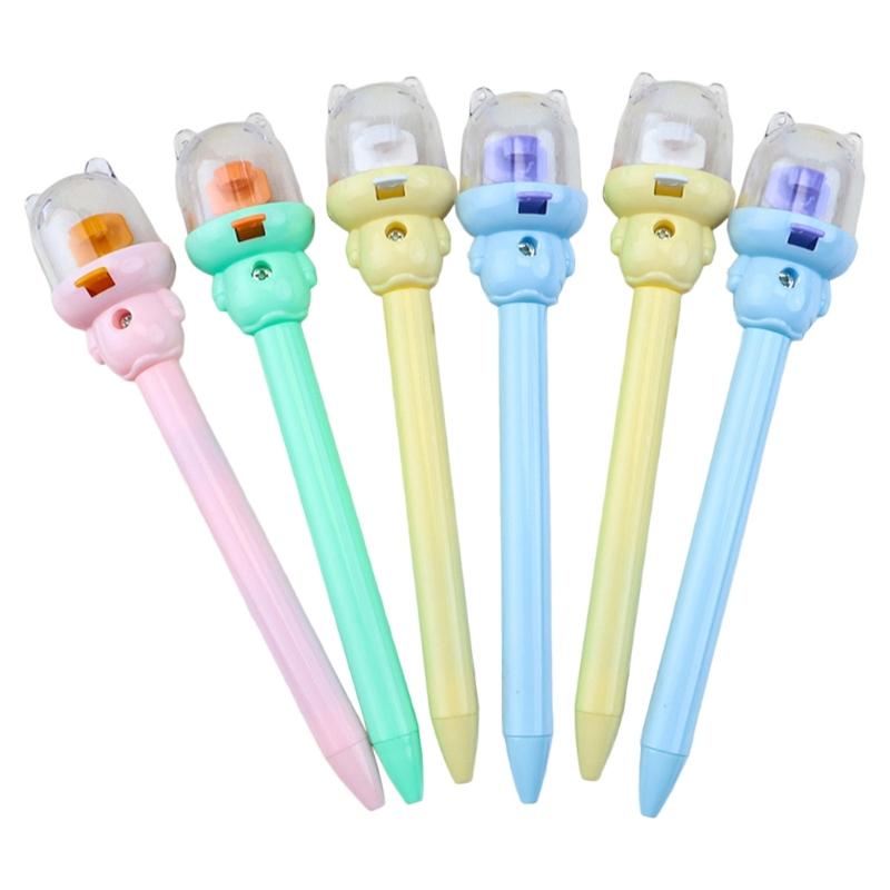 

6PCS Novelty Hoop Press Highlighters Assorted Chromaticity Ergonomic Grip for Students Professionals Bulk Set 1