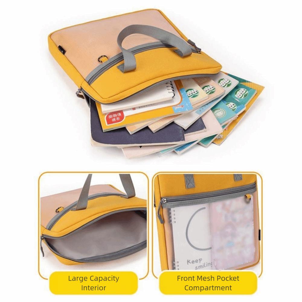 Multifunctional Zipper Pouch Bag A4 Document Bag New Data Storage Bag  School Office Supplies