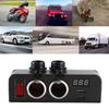 Cigar Lighter Socket Splitter 3 in 1 Multifunction USB Car Charger Voltmeter Power Adapter