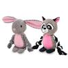 Dog Toy Plush Toy Educational Toy Sturdy Squeaky Chewing Pull Rope for Puppies Small Dogs Medium Dogs Raccoon [Nearl] (Rabbit & Set)