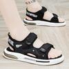 Fashion Summer Outdoor Men's Sandals Casual Anti-Slip Thick Bottom Soft Hiking Beach Flat Shoes EVA Outsole for Men Sport Black