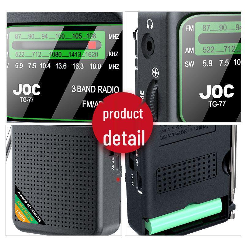 2024 Retro-Style Rechargeable Full Band Mini Radio for Seniors