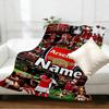 Coperte Personalizzate con Nome Squadra di Calcio Stampato, Arredamento per la Casa, Camera da Letto, Divano, Campeggio, Divano, Regali per Compleanno Natale