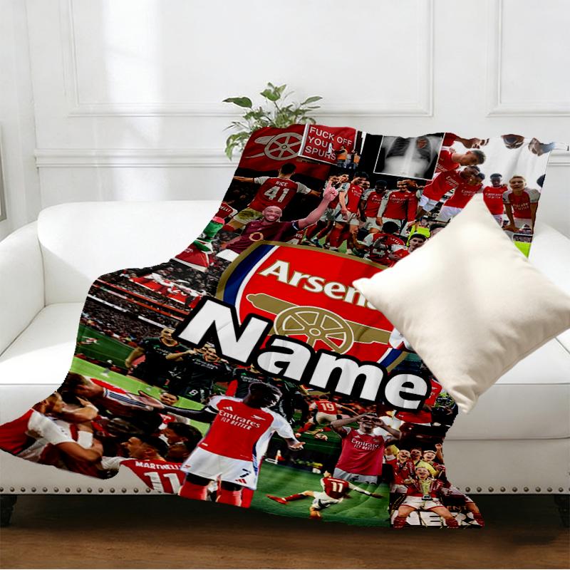 Coperte Personalizzate con Nome Squadra di Calcio Stampato, Arredamento per la Casa, Camera da Letto, Divano, Campeggio, Divano, Regali per Compleanno Natale