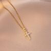 Stainless Steel Chain Fashion Luxury Zircon Cross Pendant Necklaces for Women Men Cool Gold Silver Color Cross Jewelry Gifts