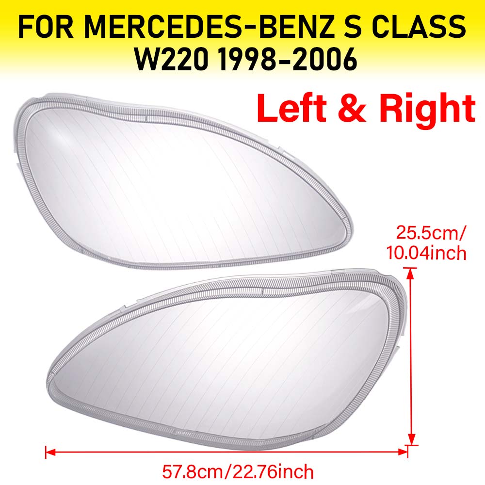 1/2PCS Car Headlight Car Cover, For Mercedes-Benz W220 1998-2006 S-Class Headlight Shell Mercedes-Benz S600 S500 S350 Lampshade