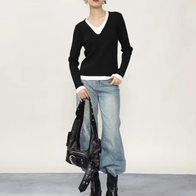 New large-capacity tote bag, retro Spice Girl style fashion shoulder bag, black locomotive bag, commuter bag.