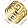 6pcs European Style Napkin Ring Cloth Napkin Buckle Hollow Pattern Serving Napkins Gold and Silver Wedding Table Decoration