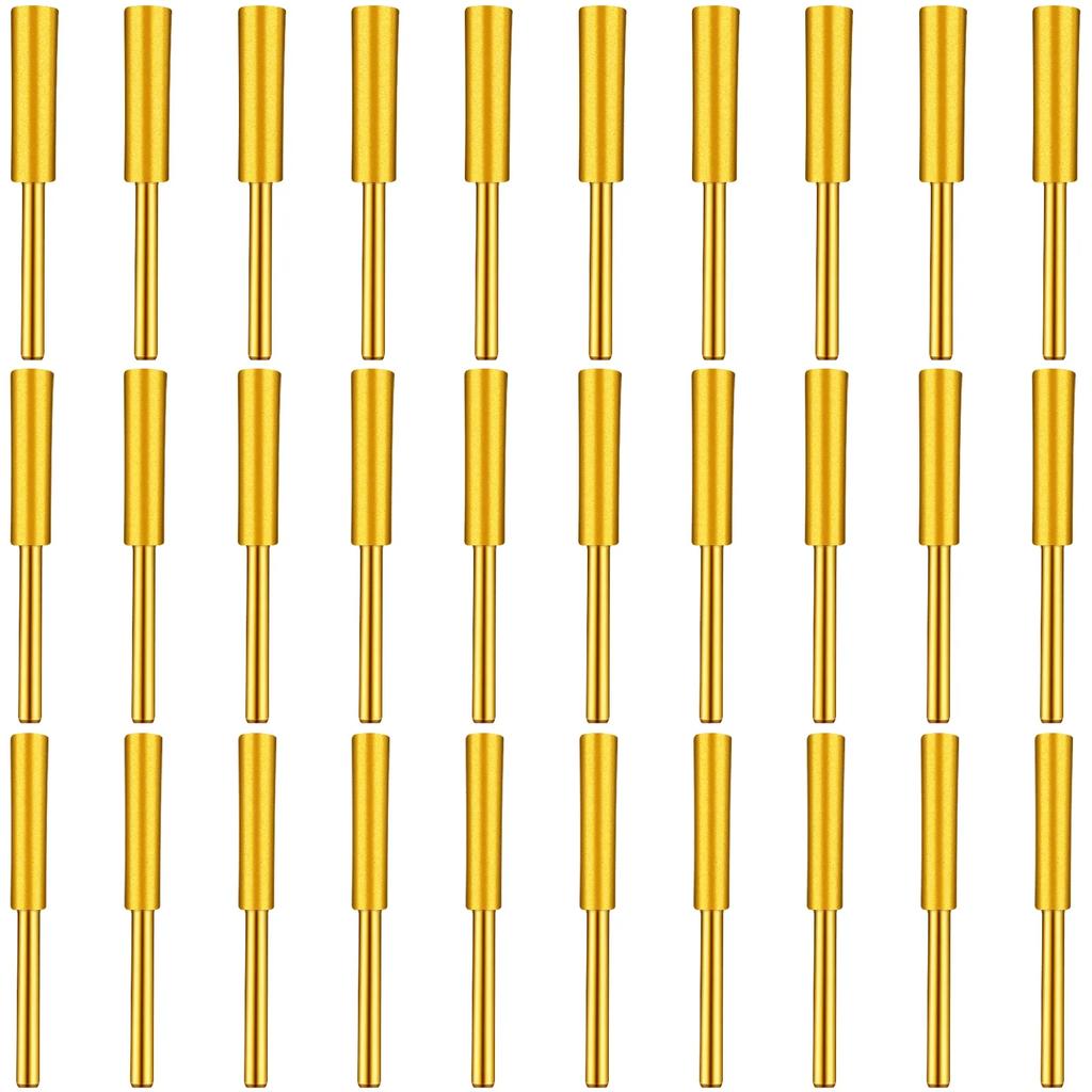 30pcs Diamond Chainsaw Sharpener 1/8" Shank High Hardness Burr Grinding Stone Chainsaw Sharpening Bits 3 Sizes 5/32'', 3/16,7/32