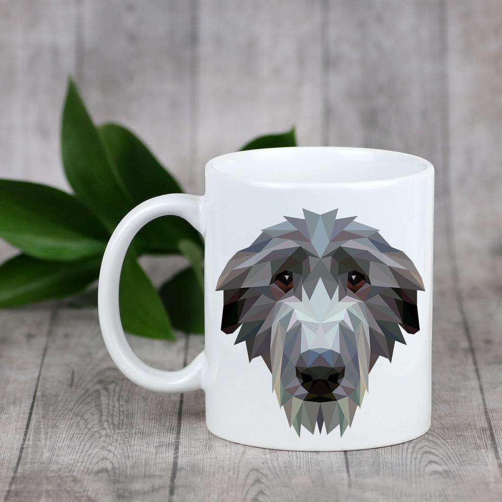 Chart Szkocki, Deerhound -Kubek Ze Zdjęciem I Napisem Geometryczny Pies Art-Dog