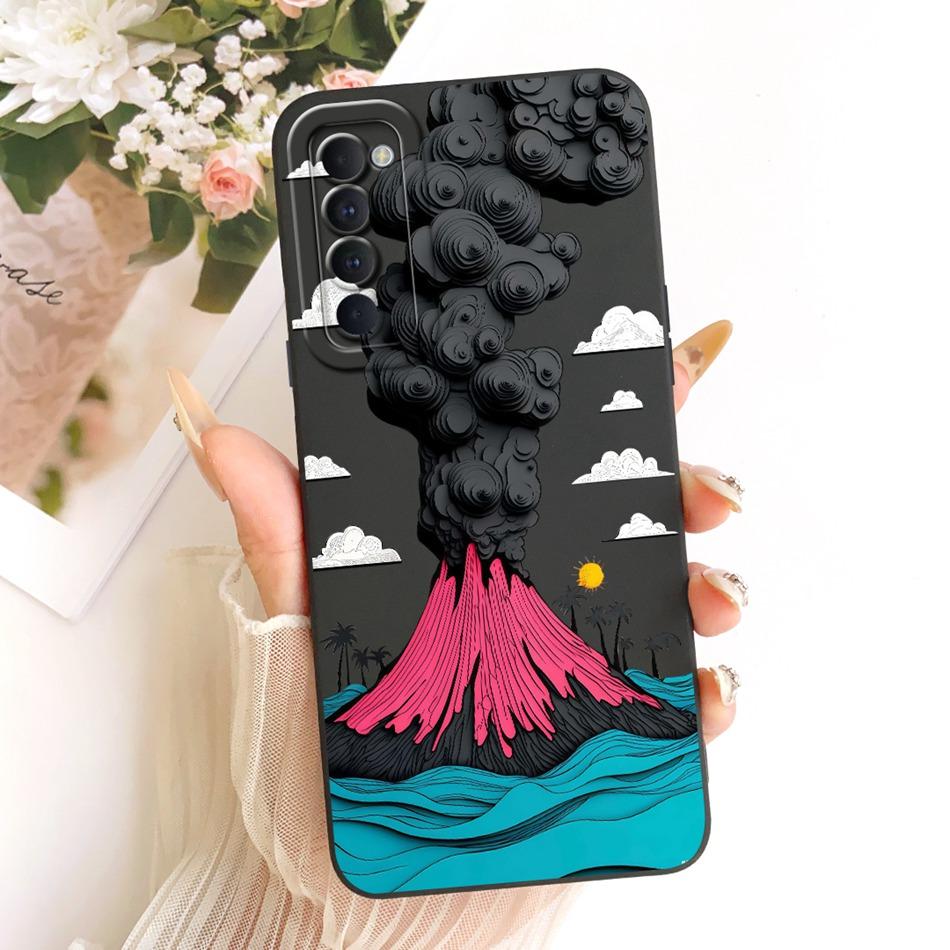 For OPPO Reno4 Pro / Reno4 Fashion Dusk Beach Painting Phone Case For Oppo Reno 4 4Pro 4G Soft Silicone Covers Bumpers